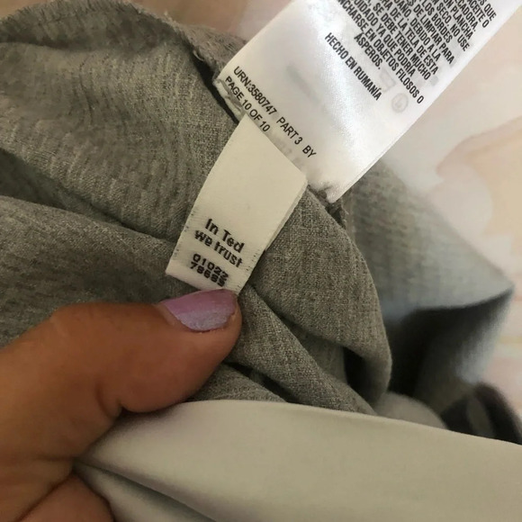 COPY - Ted Baker Title Daizit Skinny Crop Step Hem Pants, Grey, US Size 10 - Picture 12 of 13